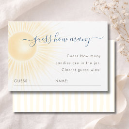 Agradecimento Cartão de Jogo de Adivinhação do Chuveiro de Sol M