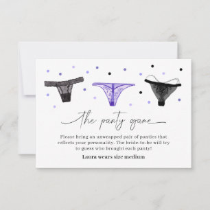 Agradecimento Cartão de Jogo de Cueca para Chá de Noiva de Roupa