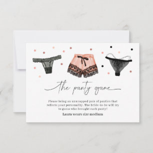Agradecimento Cartão de Jogo de Cueca para Chá de Noiva de Roupa