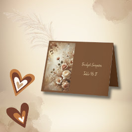 Agradecimento Cartão de lugar para um único convidado com floral