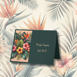 Agradecimento Cartão de lugar tropical Hawaiana, Exótico, a core
