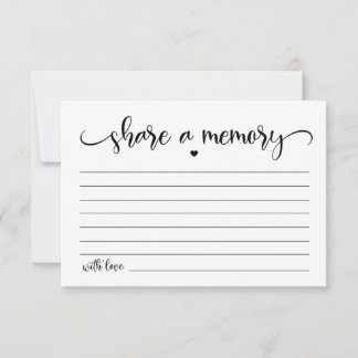 Agradecimento Cartão de Memória Funeral Compartilhe uma Memória