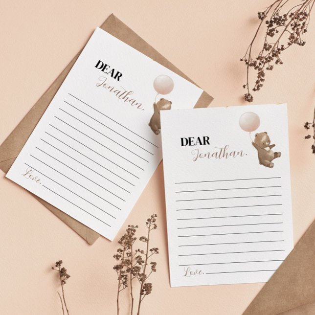 Agradecimento Cartão de Mensagem de Aniversário do Bear Moderno (Criador carregado)