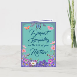 Agradecimento Cartão De Mensagem De Condolência Floral Por Perda