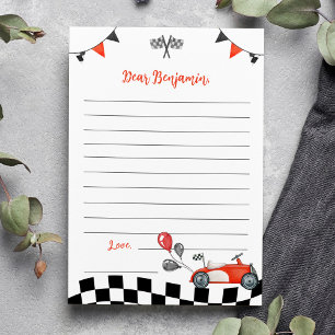 Agradecimento Cartão de Mensagem de Nota de Vintage Race Car Tim