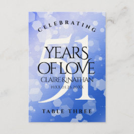 Agradecimento Cartão de Mesa de Aniversário de Casamento de Apph