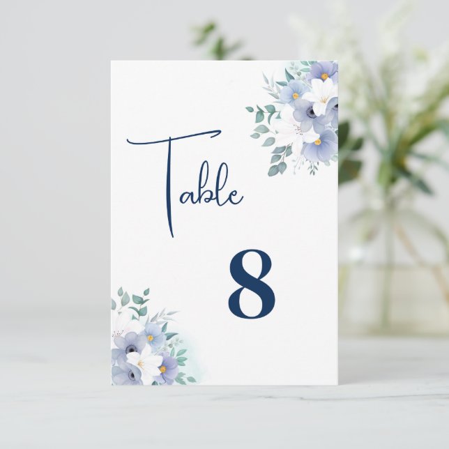 Agradecimento Cartão de Mesa de casamento (Em pé/Frente)