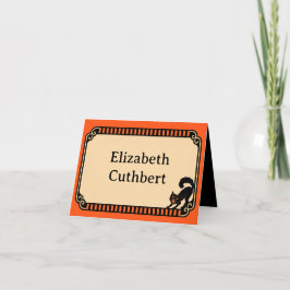 Agradecimento Cartão de mesa estilo decoração de Halloween retrô