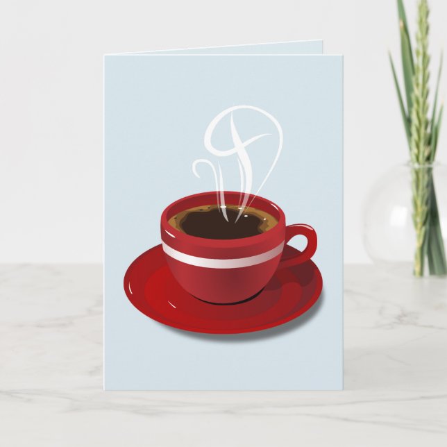 AGRADECIMENTO CARTÃO DE MORTE DE ANIVERSÁRIO DE CAFÉ (Frente)