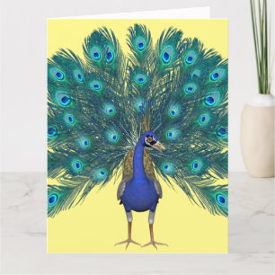 AGRADECIMENTO CARTÃO DE MORTE DE ANIVERSÁRIO DE PEACOCK ART BIG