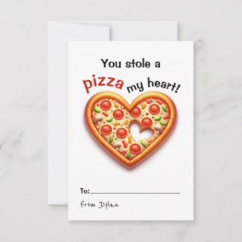 Agradecimento Cartão de Namorados Pizza Classroom