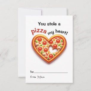 Agradecimento Cartão de Namorados Pizza Classroom