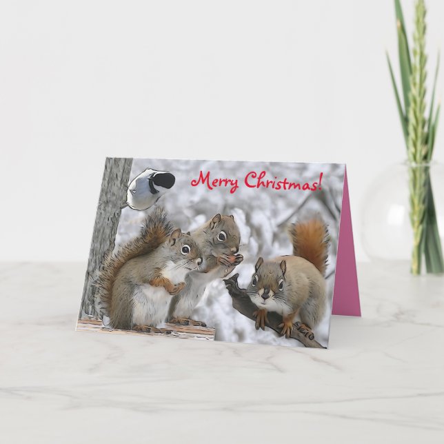 Agradecimento Cartão de Natal 7 x 5" com Mr. Bickles (Frente)