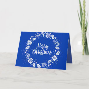Agradecimento Cartão de Natal Azul para Amigo com Terra