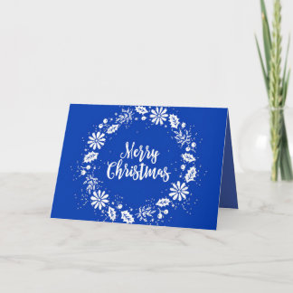 Agradecimento Cartão de Natal Azul para Amigo com Terra
