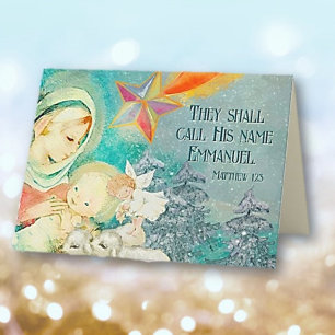 Agradecimento Cartão de Natal baseado na fé