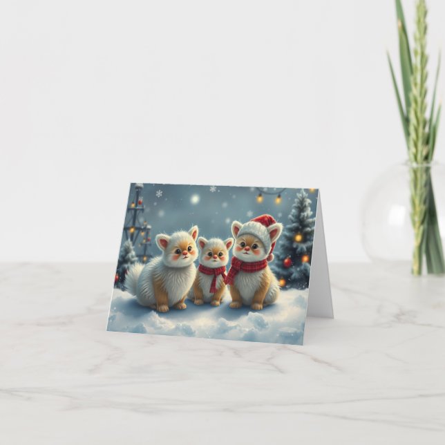 Agradecimento Cartão de Natal bonito (Frente)