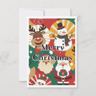Agradecimento Cartão de Natal Caprichoso e Retrô