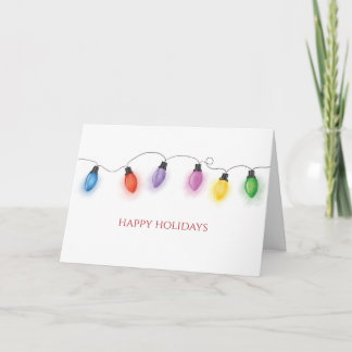 Agradecimento Cartão de Natal Colorido de Luzes Dobrável