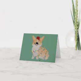 Agradecimento Cartão de Natal Corgi