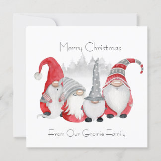 Agradecimento Cartão de Natal da Família Gnomie