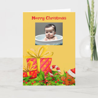 Agradecimento Cartão de Natal da Filha e Mim Bebês