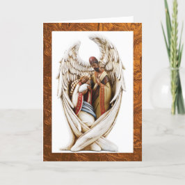 Agradecimento Cartão de Natal da Sagrada Família Afro-Americana