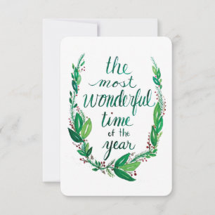 Agradecimento Cartão de Natal de Aquarela