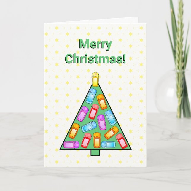 Agradecimento Cartão de Natal de Árvore Geocaching GPS (Frente)