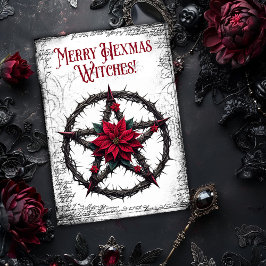 Agradecimento Cartão de Natal de Bruxas Feliz Hexmas
