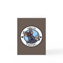 Cartão de Natal De Café Terrier Escocês