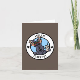 Agradecimento Cartão de Natal De Café Terrier Escocês