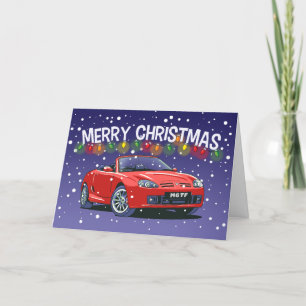 Agradecimento Cartão de Natal de Carro Desportivo Britânico da d