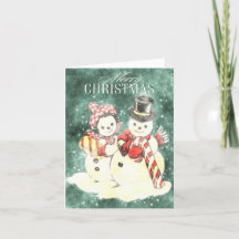 Cartão de Natal de Casal de Neve