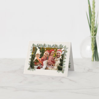 Agradecimento Cartão de Natal de Família Personalizada 1