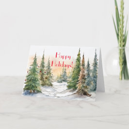 AGRADECIMENTO CARTÃO DE NATAL DE FLORESTA DE FERIADO