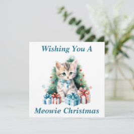 Agradecimento Cartão de Natal de Gatinho