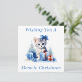 Agradecimento Cartão de Natal de Gatinho