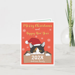 Agradecimento Cartão de Natal de Gatinho pequeno