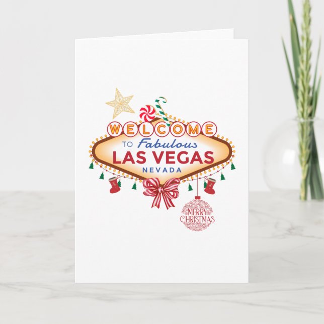 Agradecimento Cartão de Natal de Las Vegas (Frente)