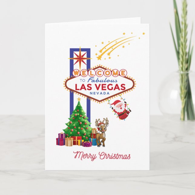Agradecimento Cartão de Natal de Las Vegas (Frente)