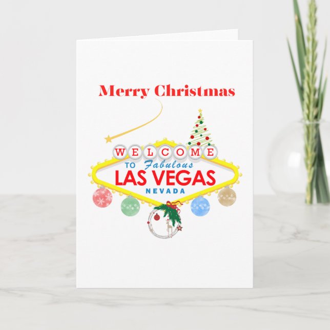 Agradecimento Cartão de Natal de Las Vegas (Frente)