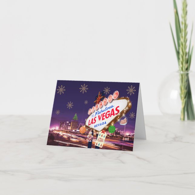 Agradecimento Cartão de Natal de Las Vegas (Frente)
