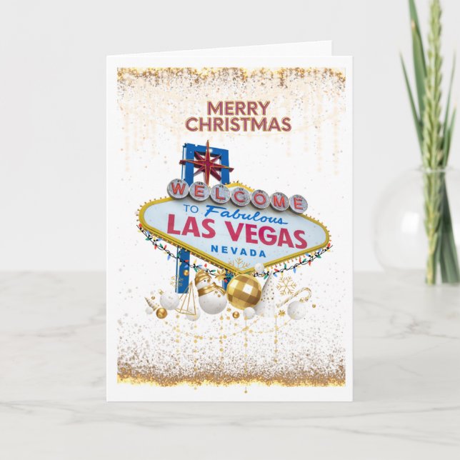 Agradecimento Cartão de Natal de Las Vegas (Frente)