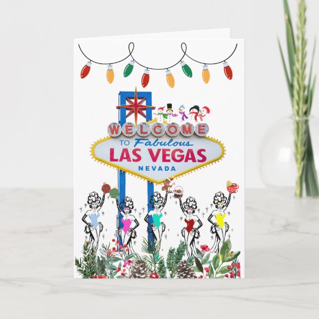 Agradecimento Cartão de Natal de Las Vegas (Frente)
