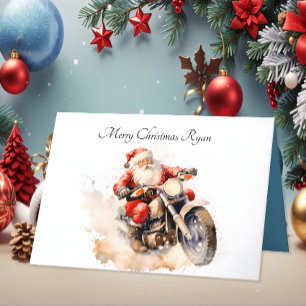 Agradecimento Cartão de Natal de Motobike para papais noeis