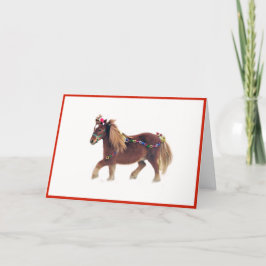 Agradecimento Cartão de Natal do Cavalo Miniatura Feliz Natal