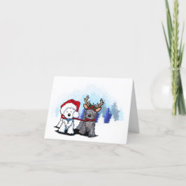 Agradecimento Cartão de Natal dos Amigos Andando KiniArt