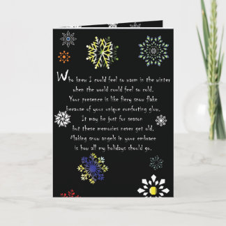 Agradecimento Cartão de Natal em Floco de Neve