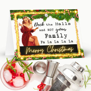 Agradecimento Cartão de Natal Engraçado Melhor Amiga "Decore os